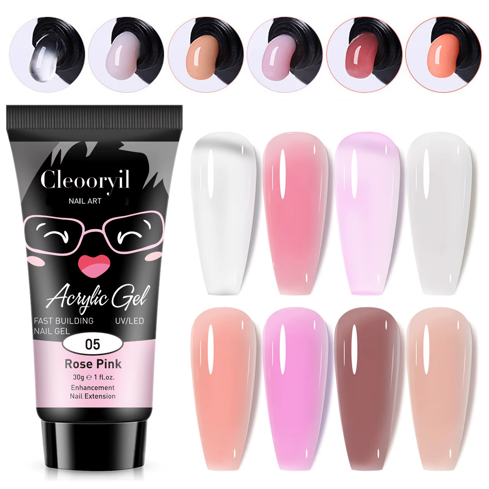 30ml gelée nue Extension Gel ongles construire Poly acrylique Gel UV LED vernis Gel pour étendre les