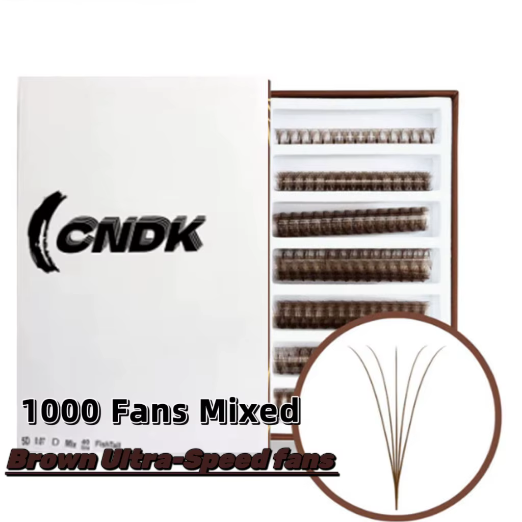 3D 6D 8D couleur marron 1000 ventilateurs PBT hybride préfabriqué Volume ventilateur pointu tige poi
