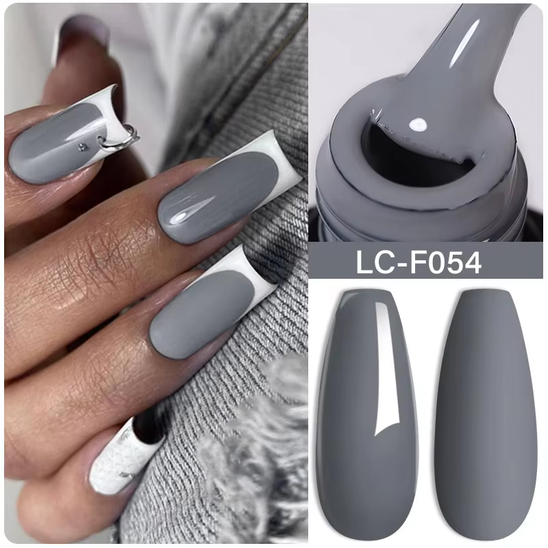 LILYCUTE gris foncé mat couleur série Gel vernis à ongles hiver longue durée couverture complète man