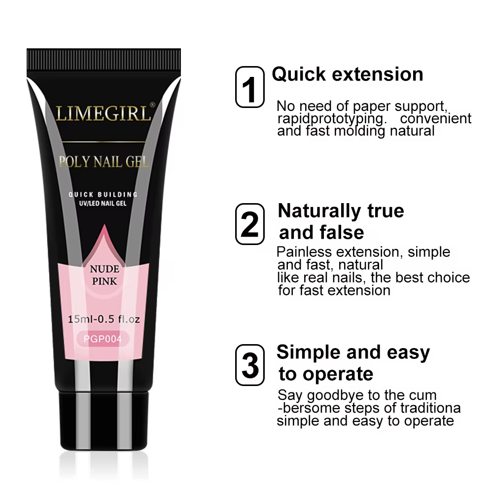 LIMEGIRL Kit de vernis à ongles Gel UV Soak Gel Base Coat Outil de polissage avec lumière LED et per