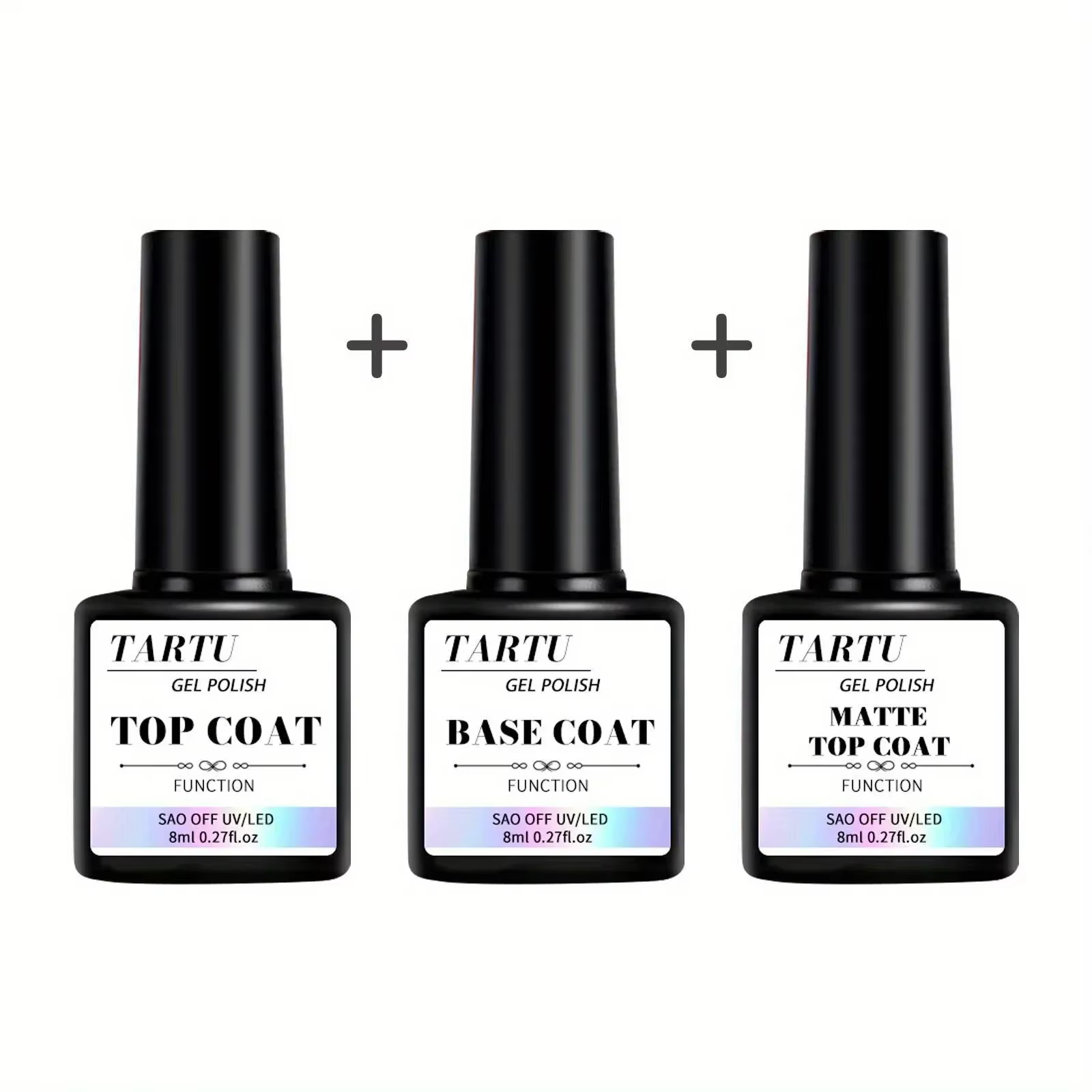 Ensemble de vernis à ongles Gel fonctionnel de 8Ml, avec couche de Base et couche de finition en dia