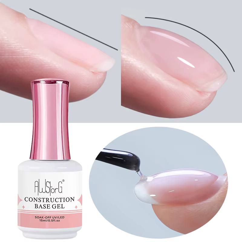 AWStorG Gel de Base de Construction 15ml Gel pour ongles constructeur dans une bouteille Semi Perman
