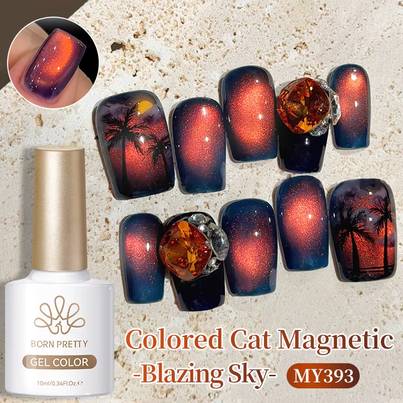 BORN PRETTY 10ml Blazing Sky couleur chat Gel magnétique vernis à ongles Semi Permanent tremper Gel 