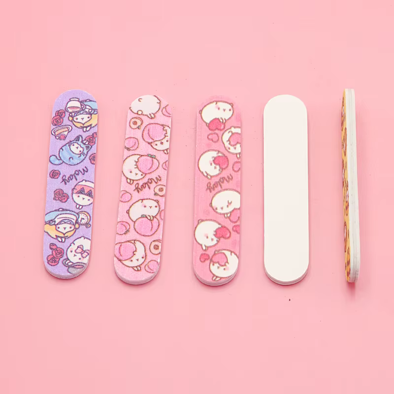 10 pièces par lot,Mini limes à ongles en plastique double face, matériel professionnel, pédicure, ma
