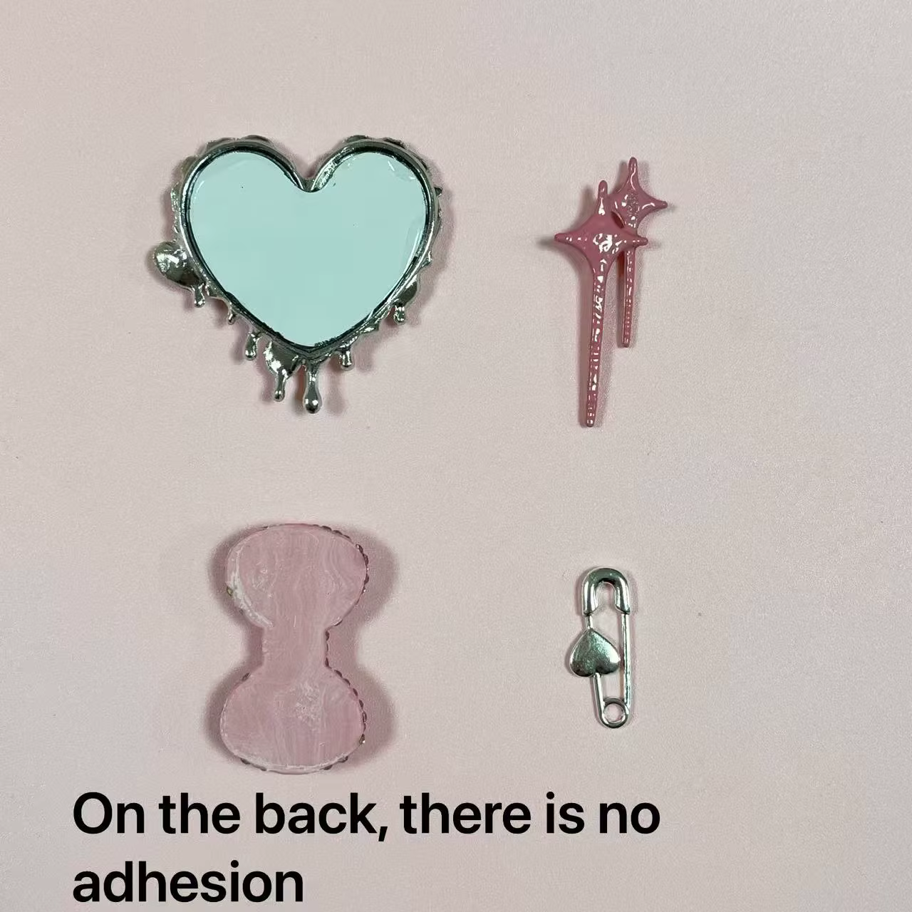 Créatif rose strass eau fluide gouttelette coeur miroir plein diamant nœud papillon connecté étoile 