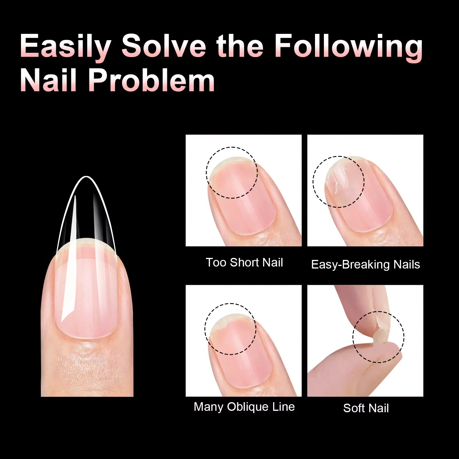 Faux ongles en Gel doux, 100 pièces, couverture demi/pleine, Double usage, presse sur ongles en acry