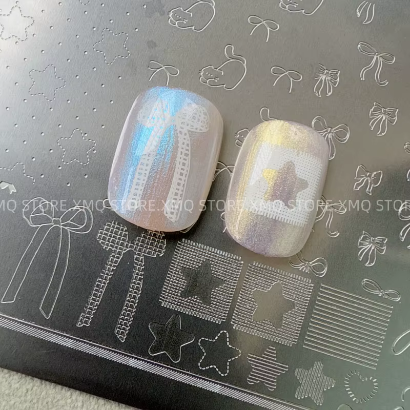 XMQ NAIL ART STAMPING PLATES STAR HEART TEMPLATES