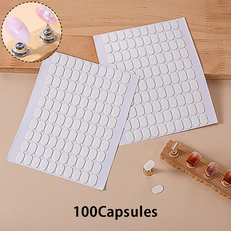 Ruban adhésif Double face Transparent sans trace pour faux ongles, présentoir, outils, bande de manu