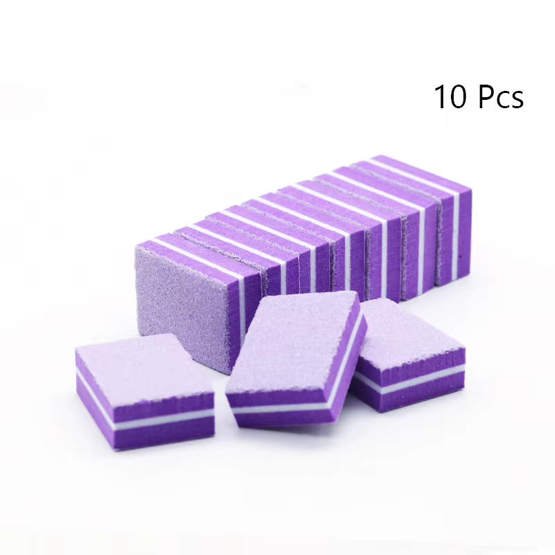 100Pc professionnel Mini tampon d'art des ongles 100/180 papier de verre manucure soin fichier ponça