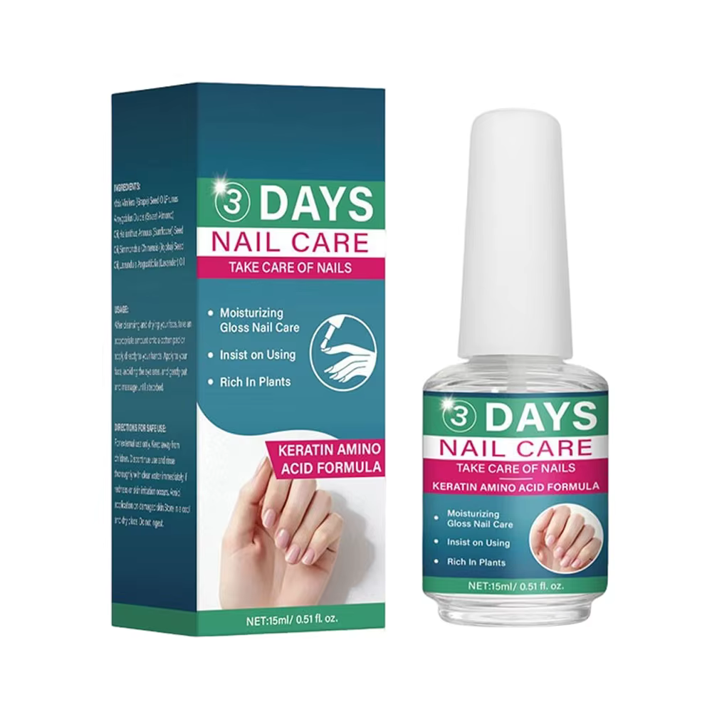Huile de Soin des Ongles 3 Jours, Formule Kératine et Acides Aminés, Séchage Rapide 90s, Brillance S