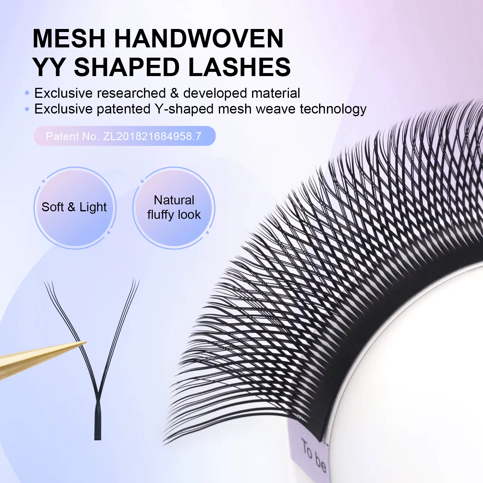 NAGARAKU YY forme Double/trois pointes fendues Triple haut entrelacé racine Extensions de cils cils