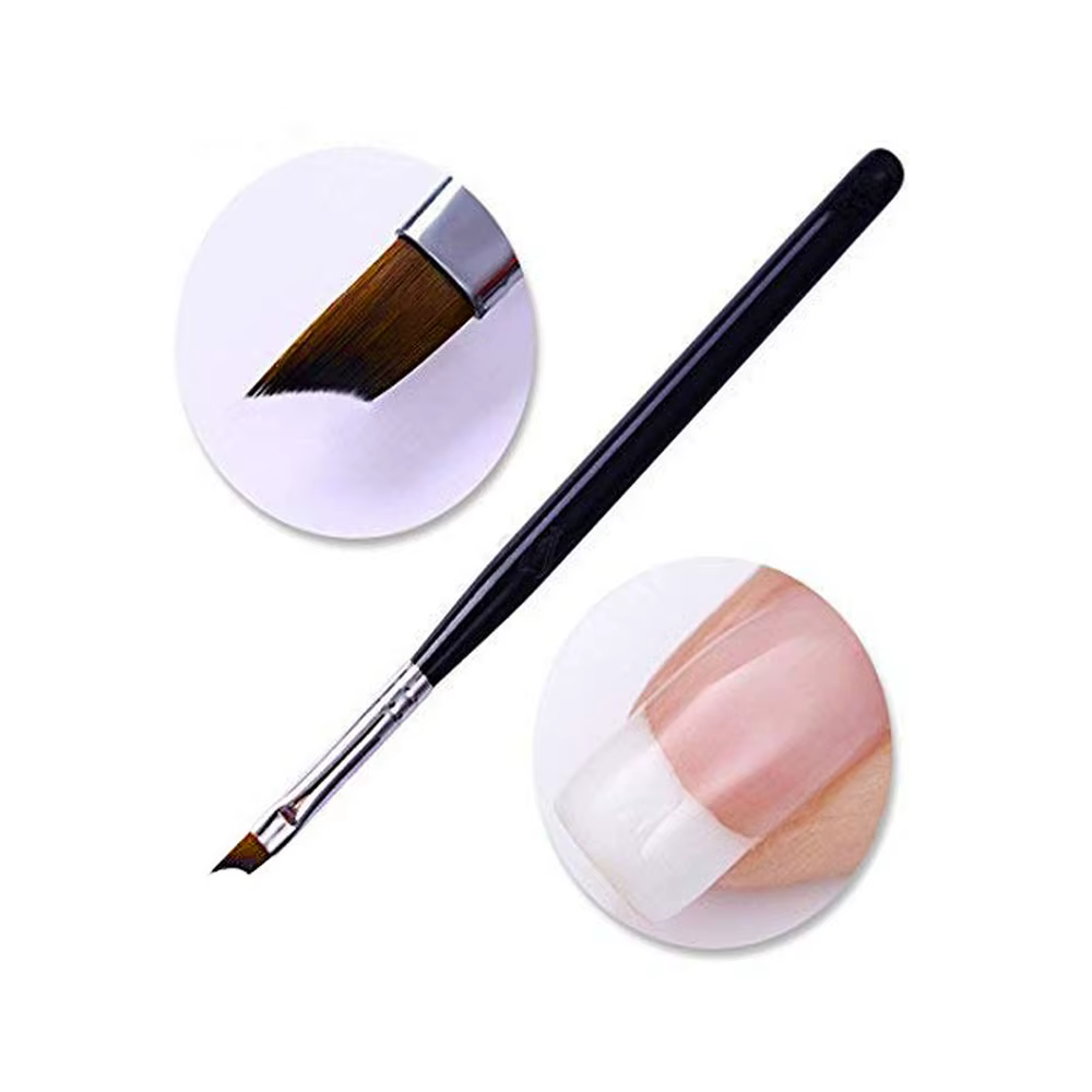 Brosse à ongles à pointe française en forme de demi-lune, Gel UV, peinture acrylique, stylo à dessin