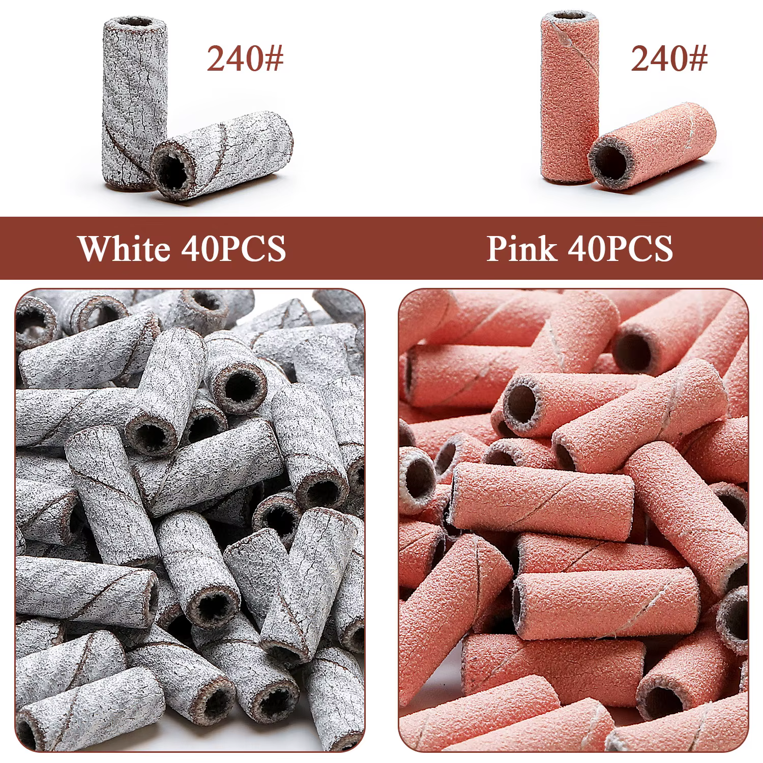 Mini bandes de ponçage pour ongles zèbre, Machine électrique, forets pour ongles, Gel UV, dissolvant