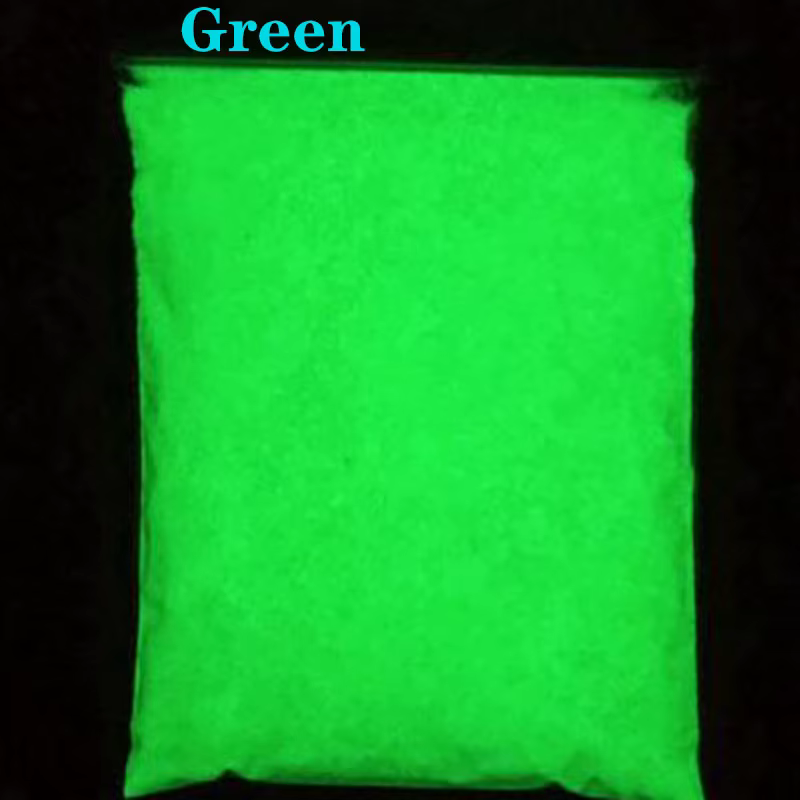 Poudre de phosphore lumineuse pour ongles, 50g, vert/bleu/rouge, pigment qui brille dans la nuit, 12