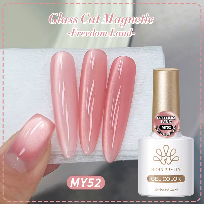 BORN PRETTY 10ml perle de verre rose chat Gel magnétique vernis à ongles printemps clair de lune gel