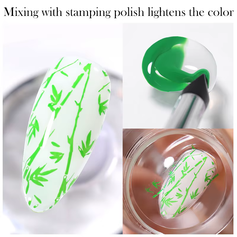 BORN PRETTY 10ml estampage mélange peinture à l'huile Gel estampage vernis poudre mélange et appliqu