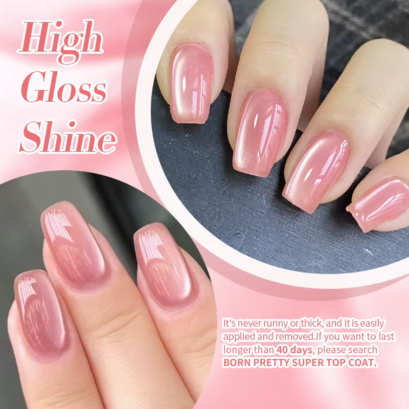BORN PRETTY 10ml perle de verre rose chat Gel magnétique vernis à ongles printemps clair de lune gel