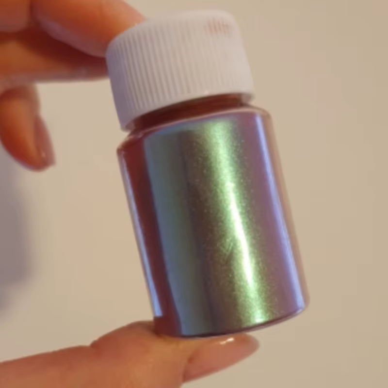 10g caméléon Mica perle ongles paillettes poudre haute brillance néon poudre Fine aurore nacré manuc