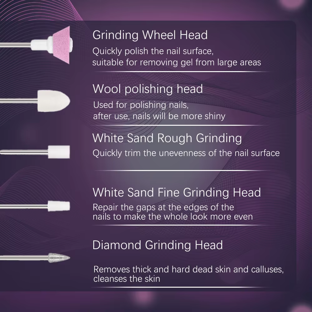 LINMANDA-Kit de perceuse à ongles électrique professionnelle, ensemble de limes à ongles sans fil po