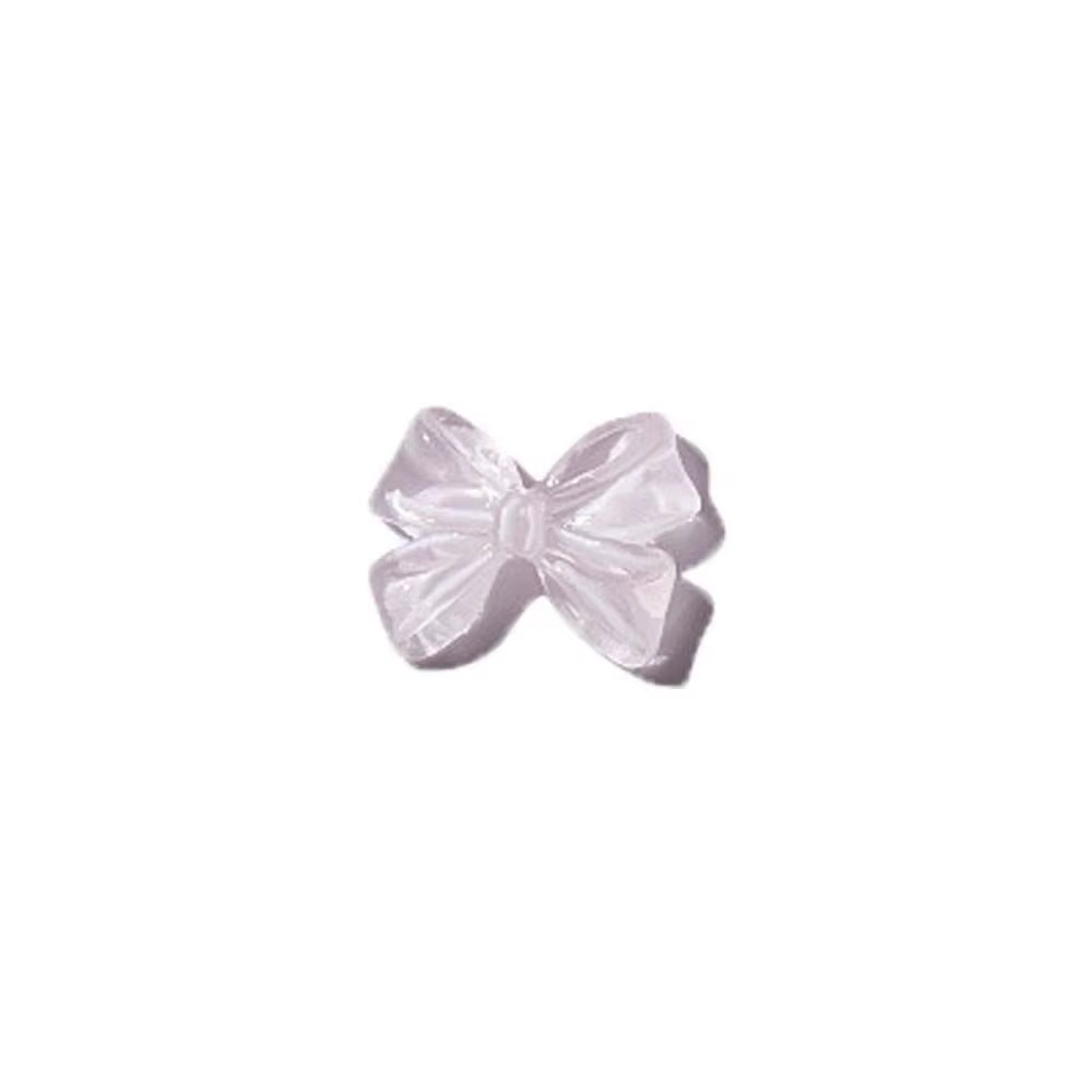 Breloques pour manucure en résine couleur gelée, décorations d'ongles nœud papillon, strass pour ong