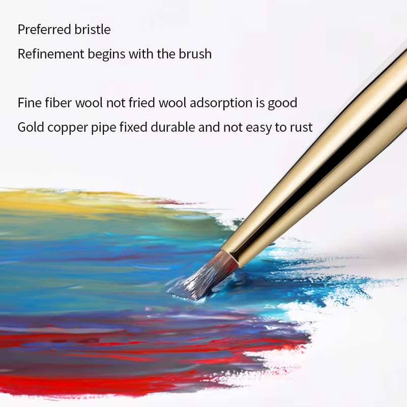 Pinceau de peinture triangulaire pour ongles, 1 pièce, pinceaux pour Nail Art, lignes françaises, ra