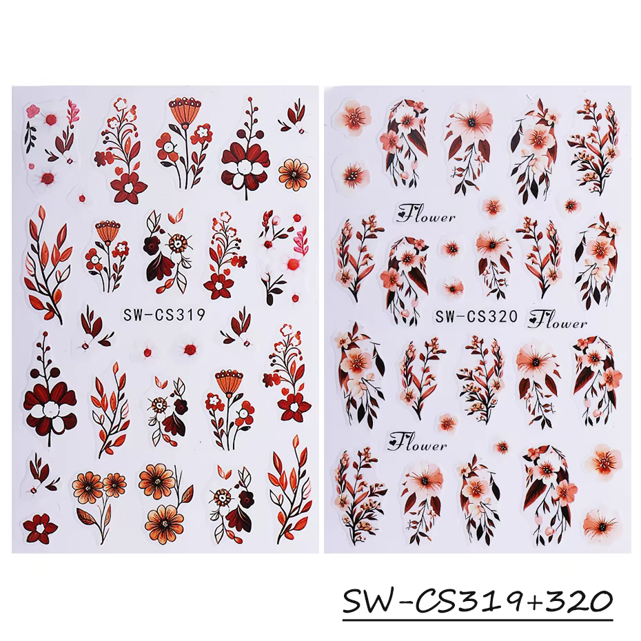 Autocollants pour ongles en feuille d'érable d'automne, 2 pièces, Design de pétales de feuilles tomb