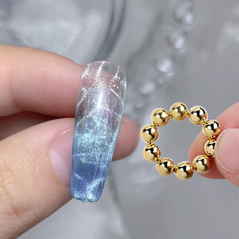 10/20 pièces or argent rond Nail Art ensemble de perles magnétiques multi-fonctionnel coloré aimant