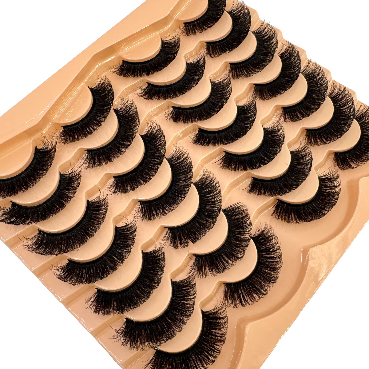 HBZGTLAD nouveau 14 paires Faux cils en vison moelleux Faux cils Volume épais dramatique oeil de cha