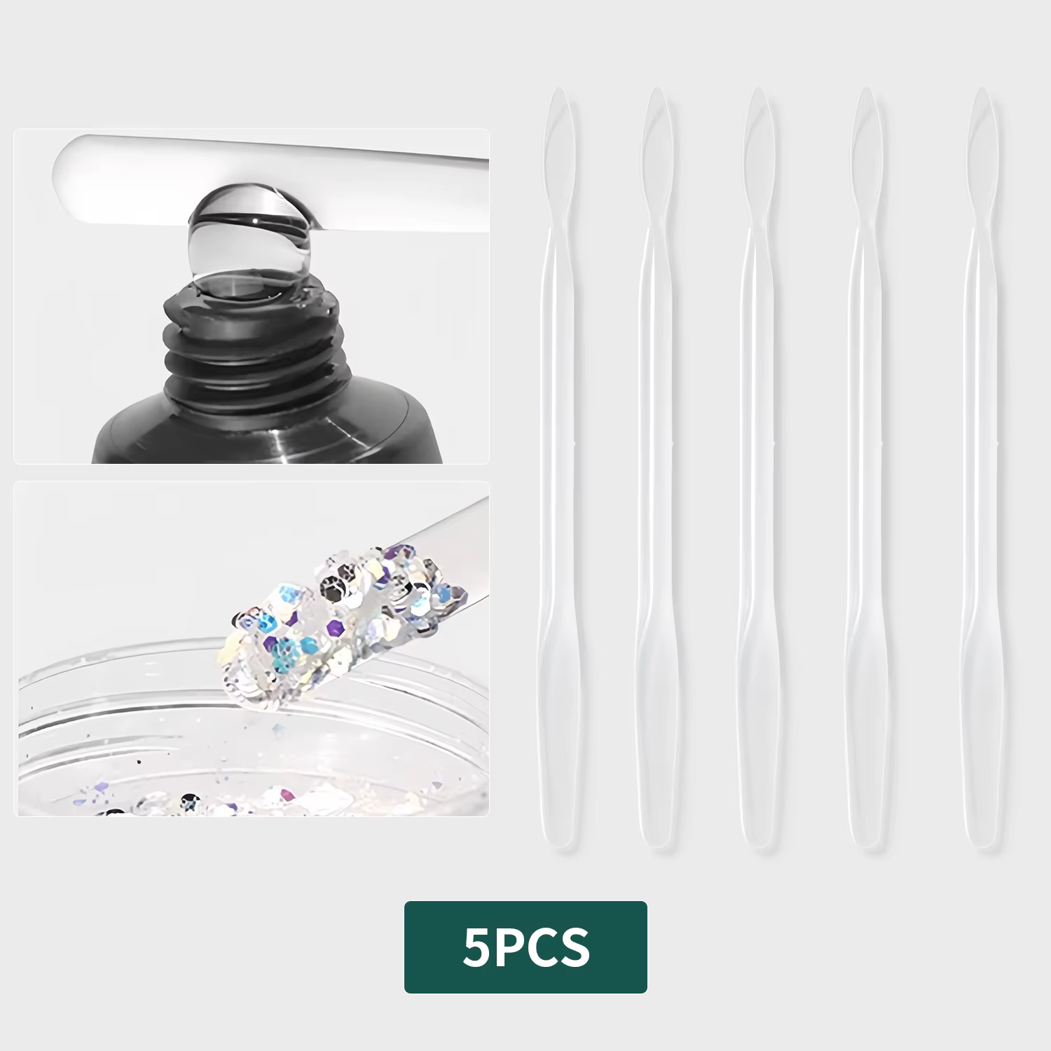 Bâtonnet mélangeur à double tête Nailpop pour gel à ongles liquide, idéal pour salon de manucure et 