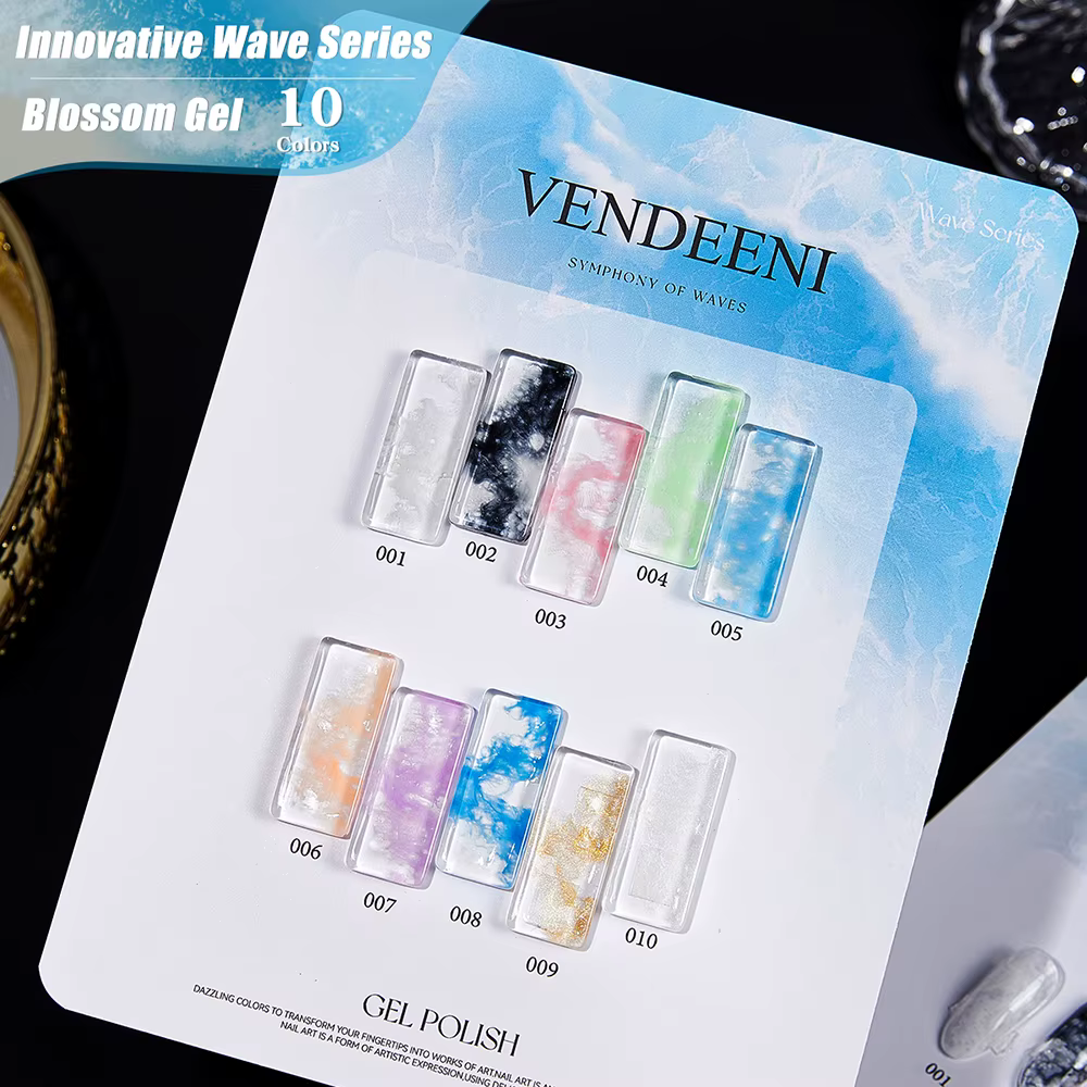 Vendeeni 10 couleurs/ensemble vague de mer floraison Gel vernis à ongles TPO HEMA FREE UV tremper Ge
