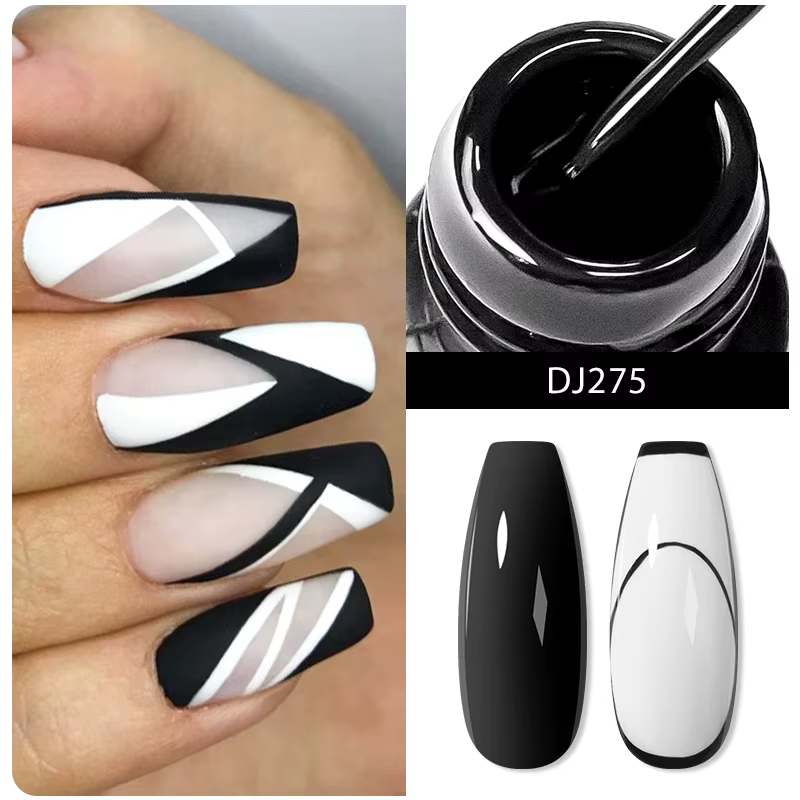 MEET ACROSS 5ml Liner vernis à ongles Gel 28 couleurs noir blanc français tirer ligne peinture Gel p