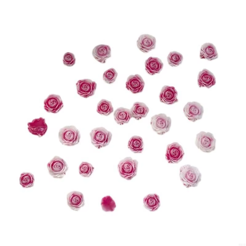 831E 50pcsdecorez vos ongles avec des accessoires rose en résine adaptés aux amateurs ongles aux pro