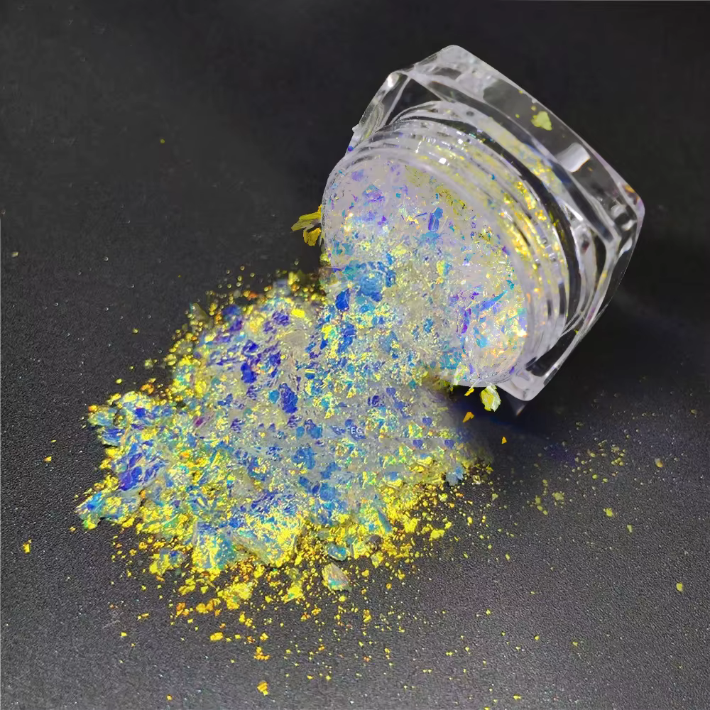 1 pot métallique miroir Chrome poudre à ongles holographique Laser argenté doré ongles frottant pail