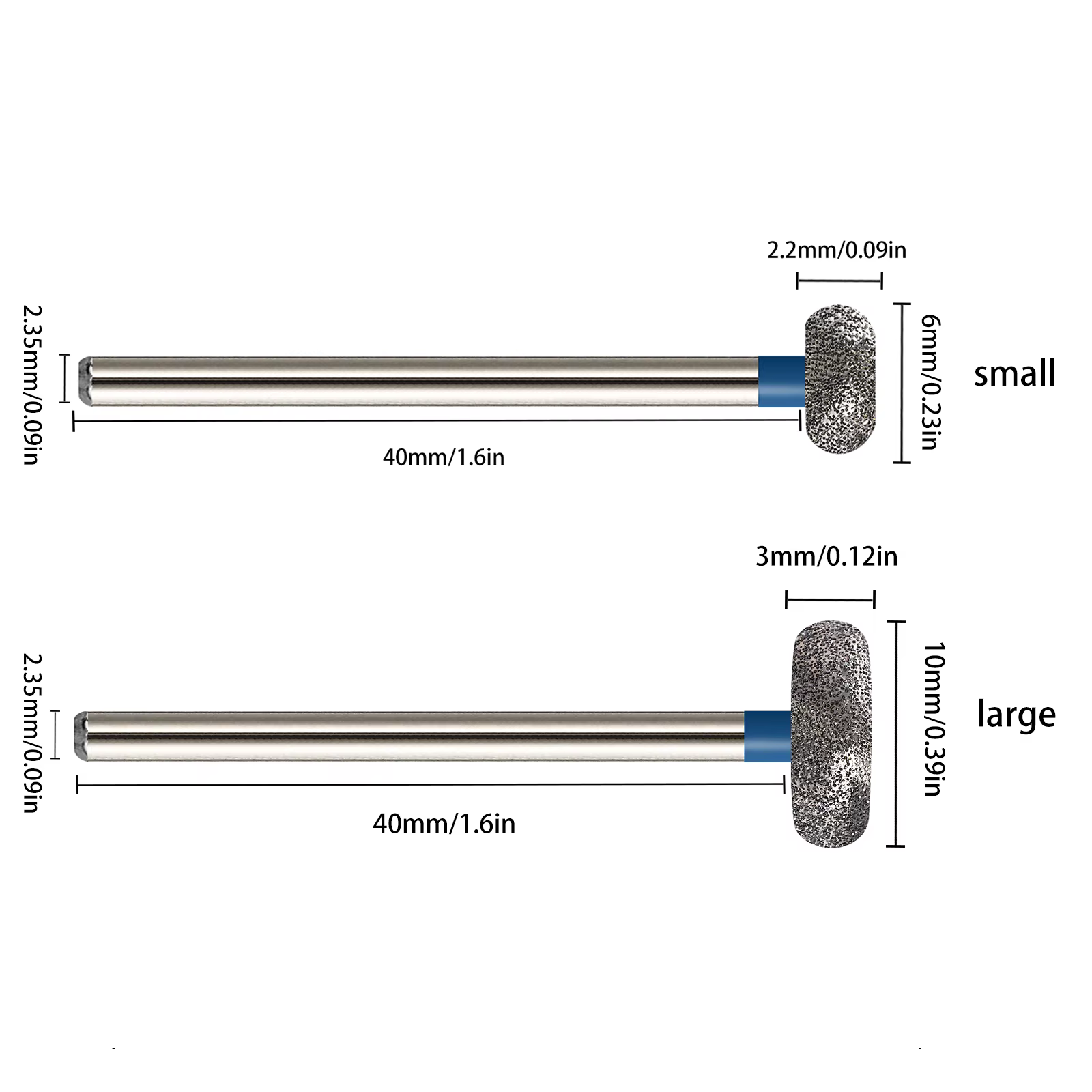 Foret à ongles en diamant, fraise rotative, pointes de nettoyage des cuticules, appareil pour manucu