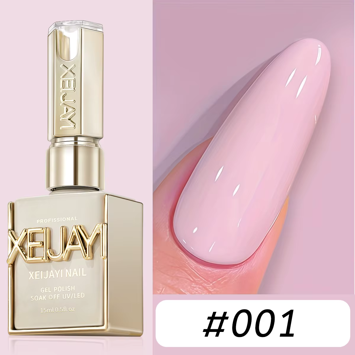 XEJAYI – vernis à ongles professionnel en gel de couleur unie, classique, à retirer par trempage, UV