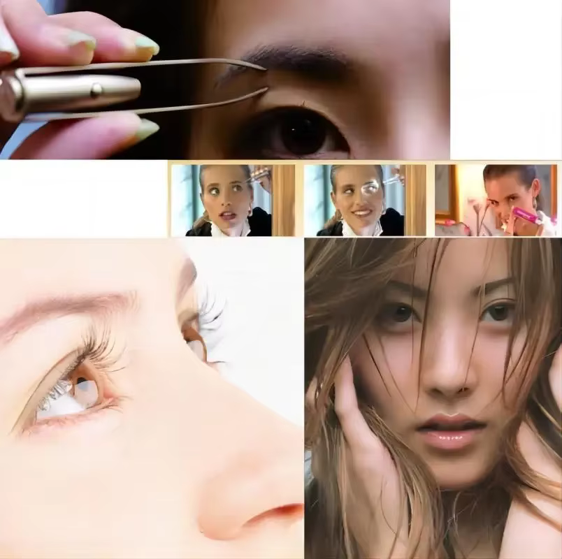 Pince à épiler Portable en acier inoxydable, Design intelligent, pour enlever les poils des sourcils