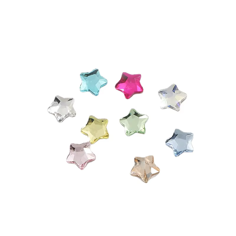 Strass multicolores pour Nail Art, 100 pièces, Mini pierres précieuses à dos plat, 6mm, pour bricola