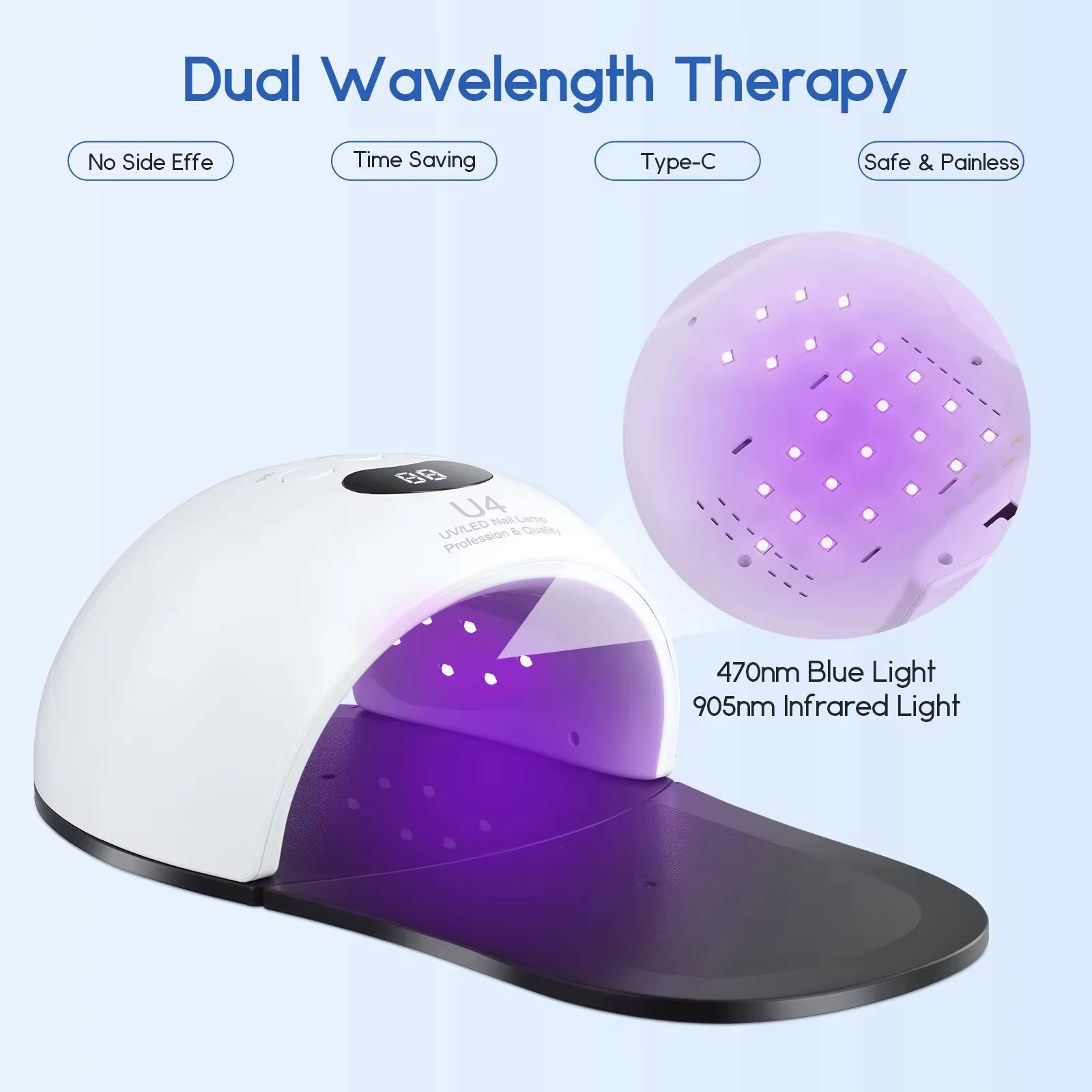Lampe de séchage pour ongles et pieds, séchage rapide, outil de polymérisation LED professionnel pou