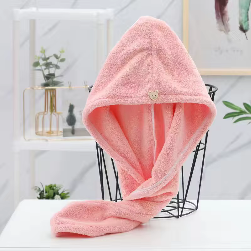 Femmes cheveux longs serviette de cheveux à séchage rapide serviettes en microfibre douce bonnet de