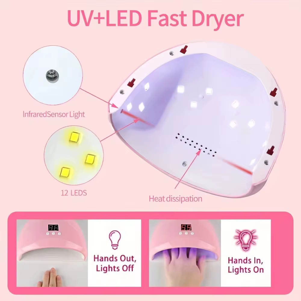 LINMANDA-Perceuse à ongles électrique USB professionnelle, kit de lime à vernis avec lampe UV LED, s
