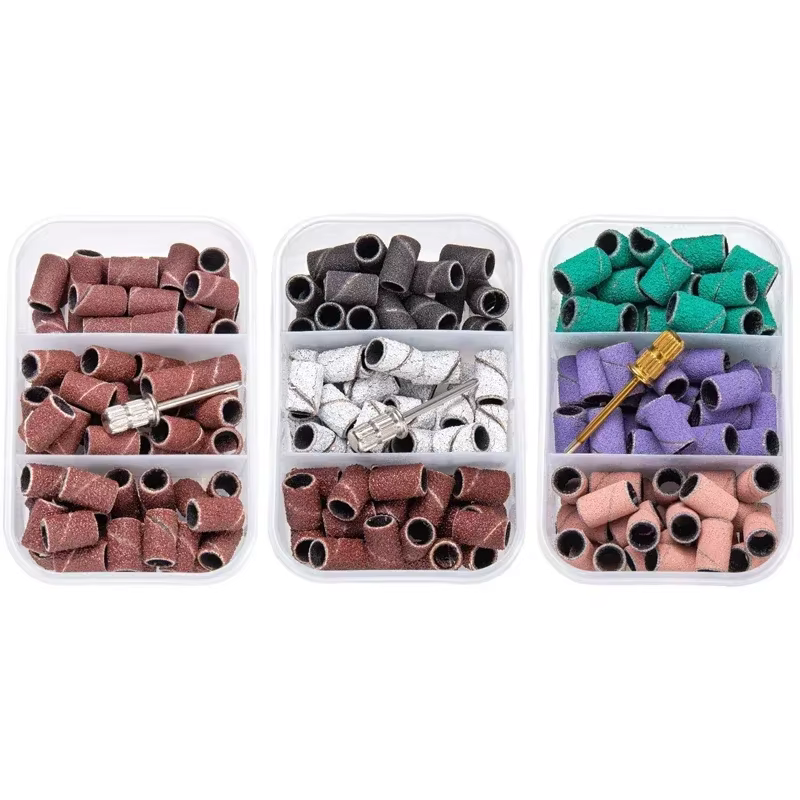 100/50pcs bandes de ponçage zèbre Machine forets à ongles polissage 80 # 150 # 240 #   Outils de rem