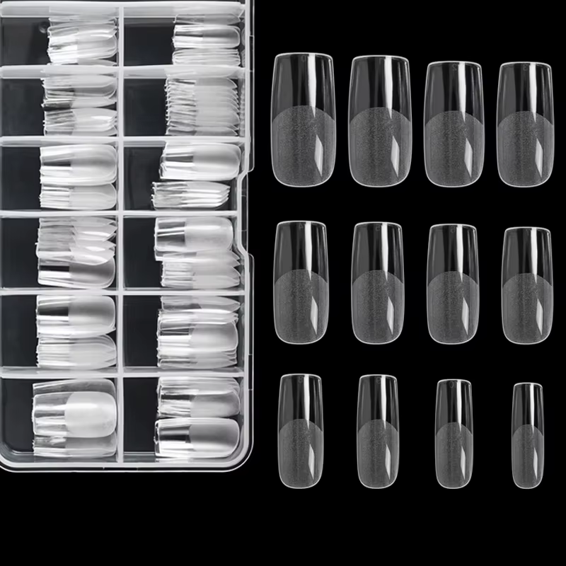 Embouts d'ongles carrés, 120 pièces, couverture complète artificielle, pointes de Gel souples et cla