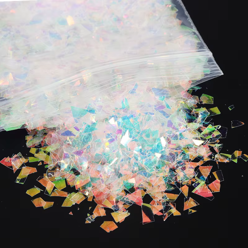 Flocons d'ongles effet sirène 10g, paillettes holographiques pour Nail Art, paillettes scintillantes