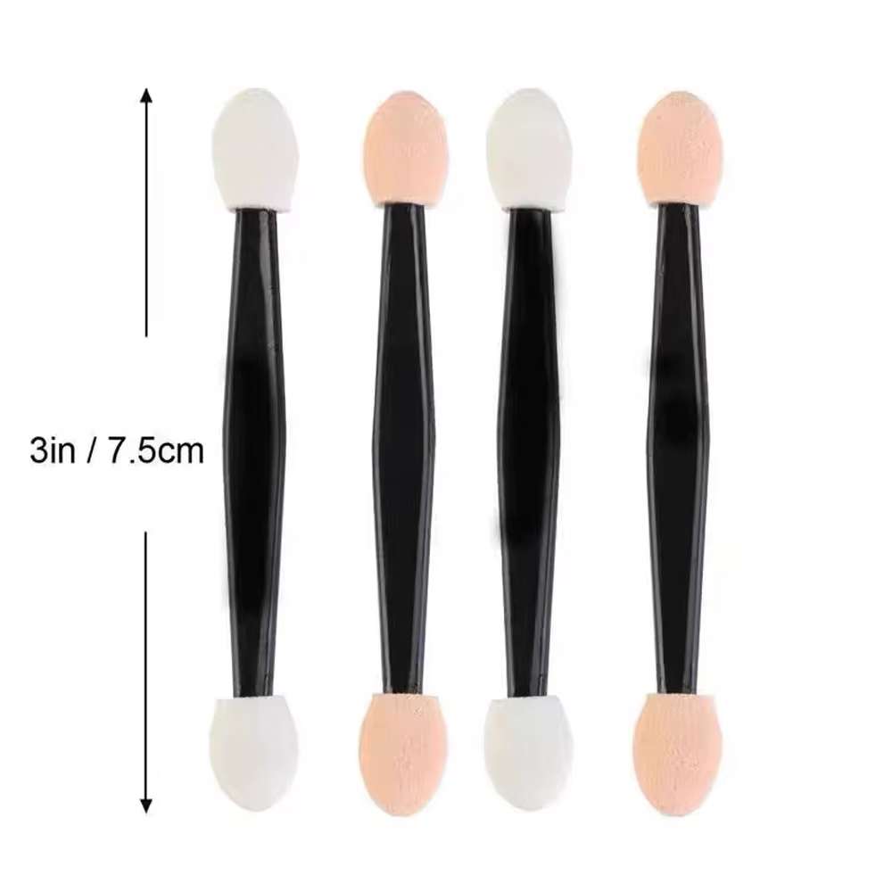 Brosse à ongles Double face chromée, applicateur de poudre pour ongles, bâtons d'éponge, fournitures