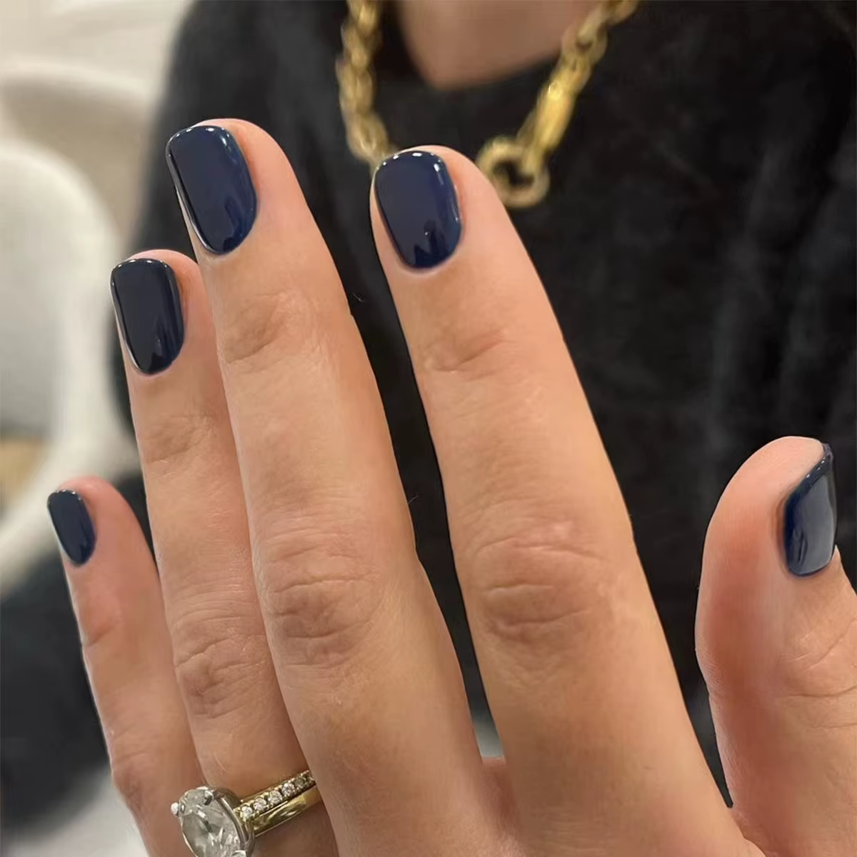 24 pièces/ensemble carré jaune presse sur ongles Faux Ongles simples faux ongles pur conseils artifi