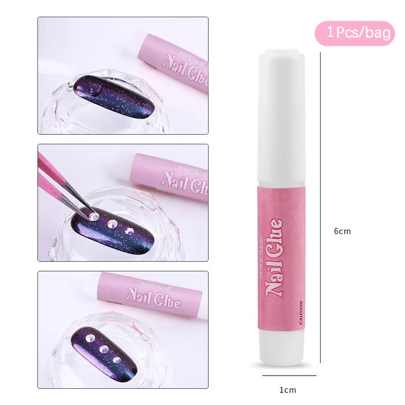 Ensemble de colle à ongles Super forte pour faux ongles, en acrylique, à pression, décoration artist