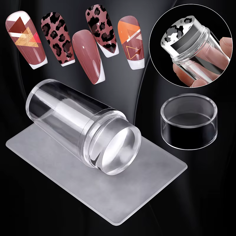 french manucure stamping nail art pochoir tampon ongle nail art Kit de plaques d'estampage pour nail
