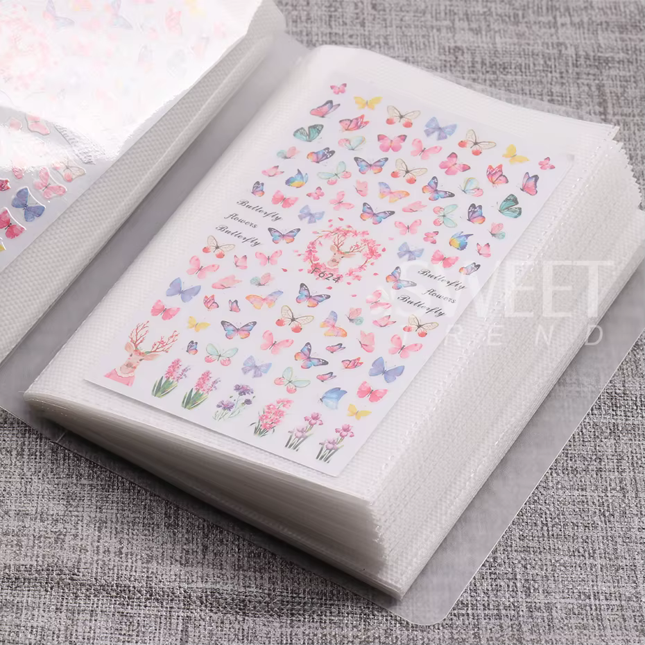 Livre de rangement d'autocollants pour ongles, 100 fentes, livre de Collection vide, support organis