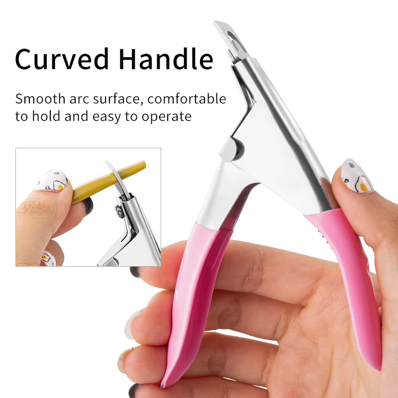 Coupe-ongles Transparent, coupe-bord droit pour ongles en acrylique/pointe, outil de manucure en aci