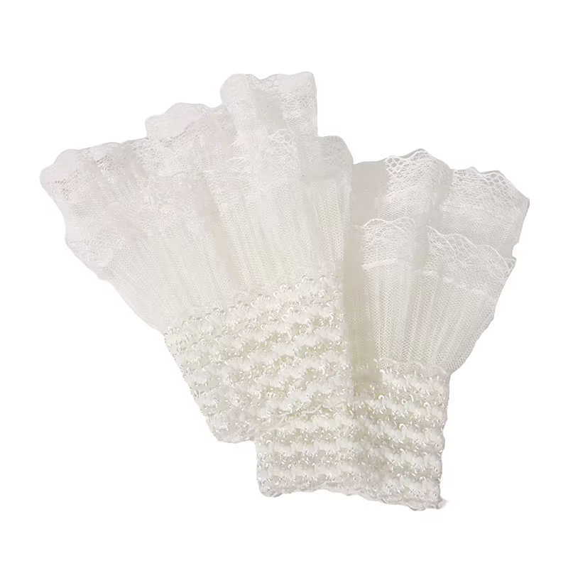 Gant Photo pour ongles, beaux faux poignets doux, manchettes évasées en dentelle décorative, accesso
